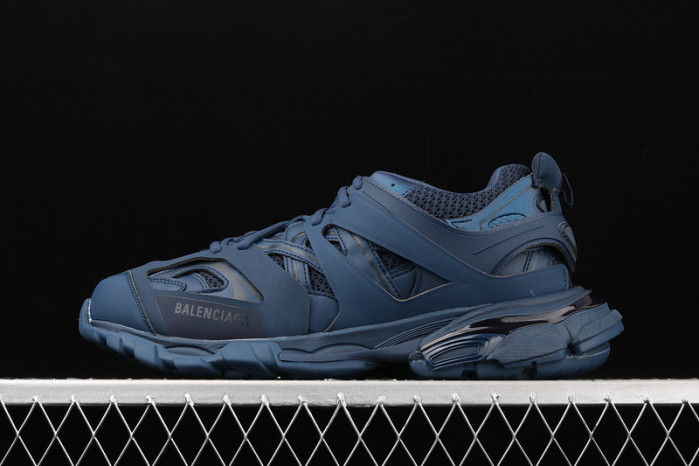 bl track led trainers sneaker dark blue 93005