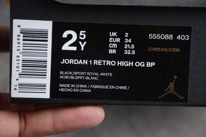air jordan 1 kids og “game royal” blue mens 555088-403