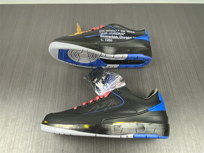 jordan 2 retro low sp off-white black blue dj4375-004