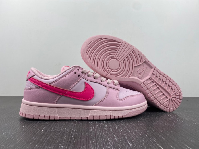 nike dunk low gs triple pin dh9765-600