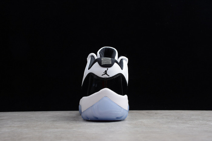 air jordan 11 retro low "concord" black/ white mens 528895-153