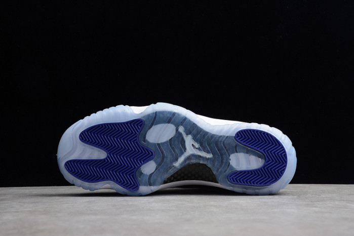 air jordan 11 retro low "concord" black/ white mens 528895-153